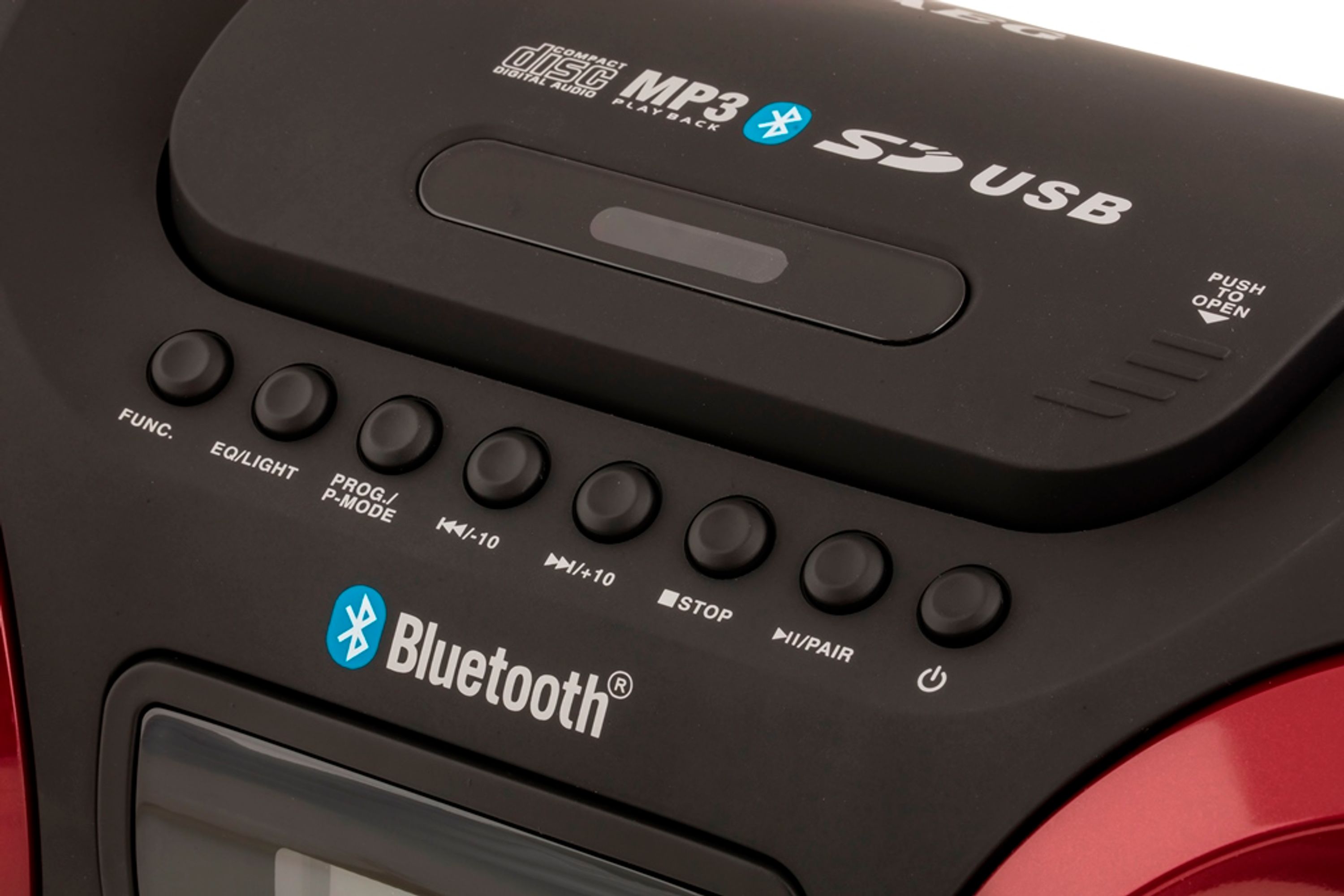 Tragbarer CD Player Bluetooth, CD/MP3, USB, AUX AEG SR 4359 BT Red