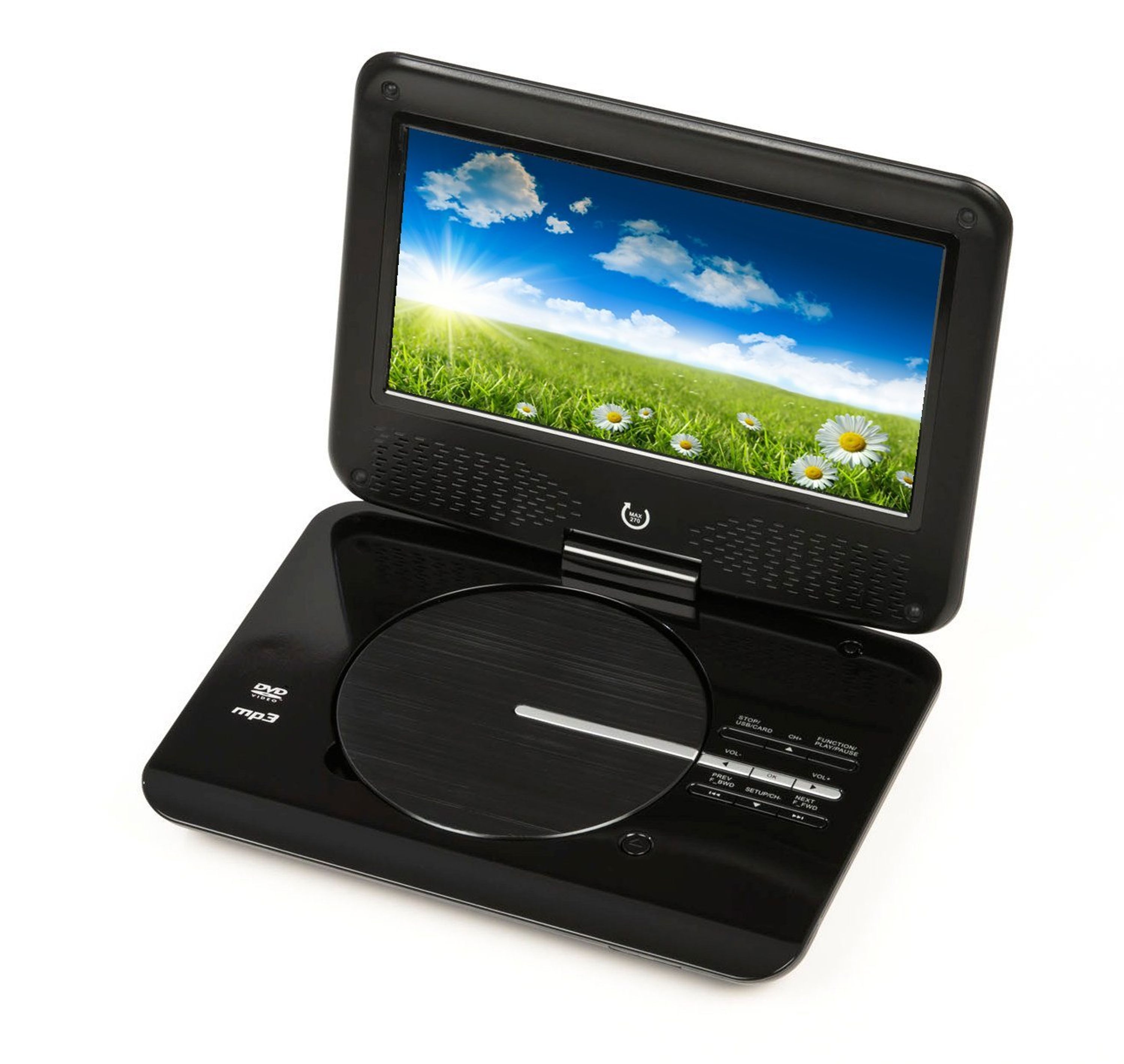 Tragbarer DVDPlayer 22,9 cm (9 Zoll), DVBTTuner, USB Anschluss Dual