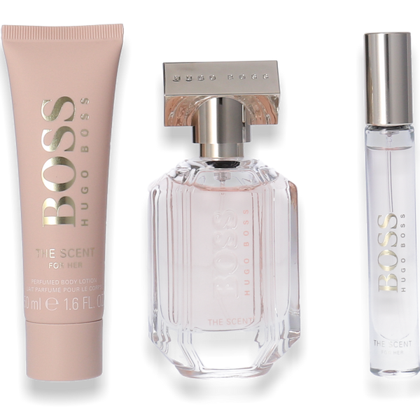 Hugo Boss The Scent For Her Geschenkset Eau de Parfum 50ml + Body Lotion 50ml + Mini 7,4ml