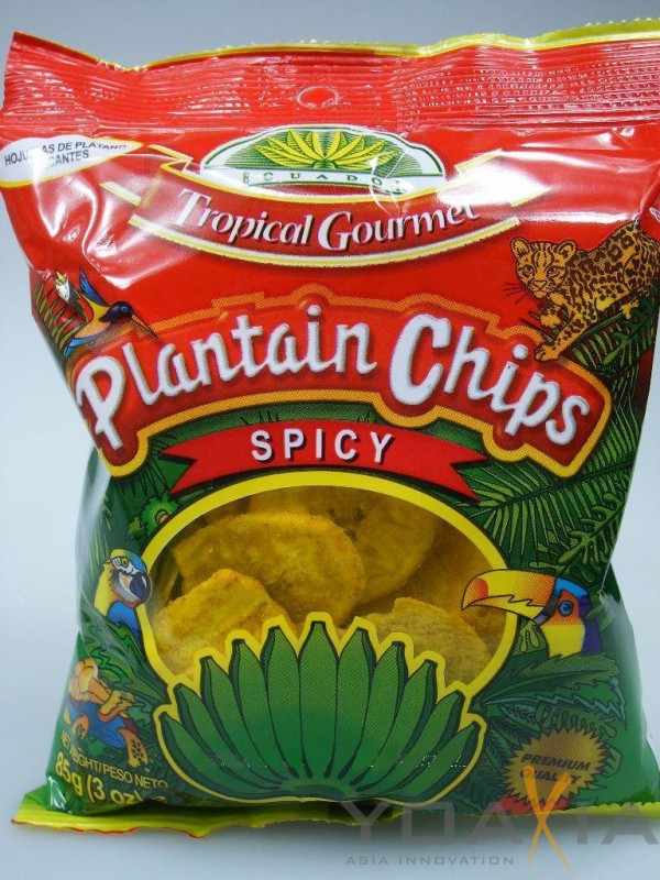 (1,52€/100g) [ 85g ] TROPICAL GOURMET Bananen Chips [ Spicy (scharf