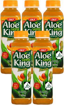 5x 500ml ] OKF Aloe Vera King Getrnk | MANGO Geschmack | 30% Aloe | Drink  inkl. 5x0,25 Einwegpfand | Yoaxia - Lebensmittel und Ambiente aus Asien