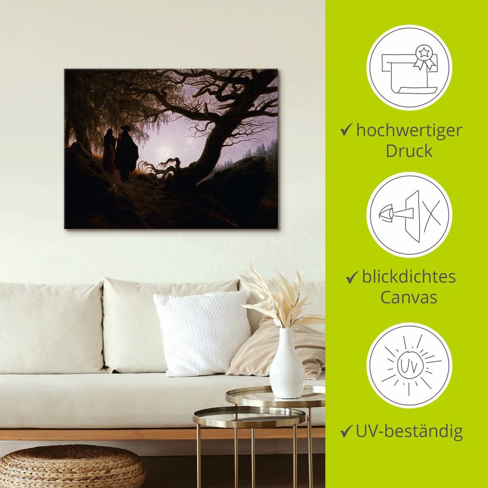 Caspar David Friedrich Mann Und Frau Den Mond Betrachtend Bildanalyse Caspar David Friedrich: Mann und Frau den Mond betrachtend, um 1830/35