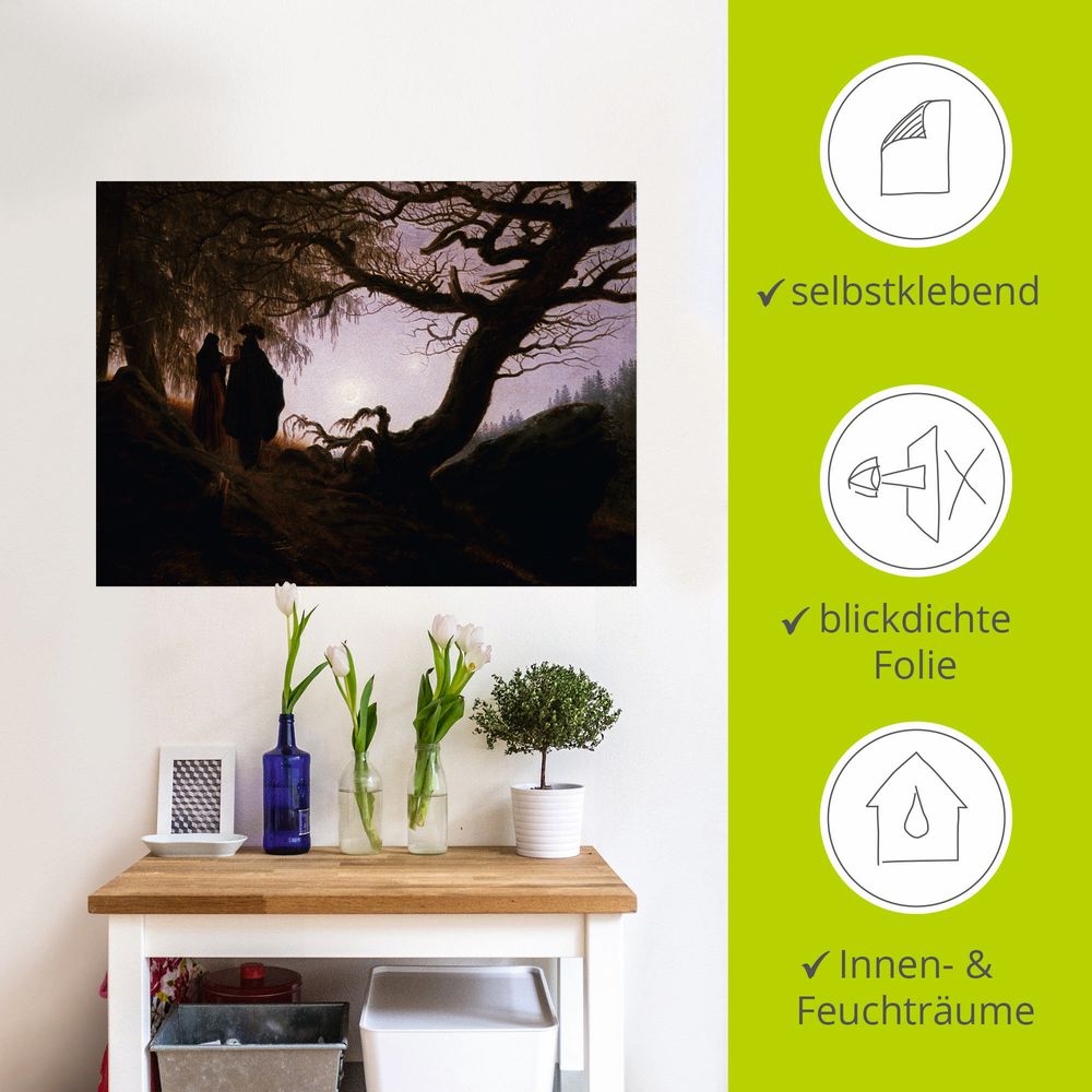 Caspar David Friedrich Mann Und Frau Den Mond Betrachtend Bildanalyse Caspar David Friedrich: Mann und Frau den Mond betrachtend, um 1830/35