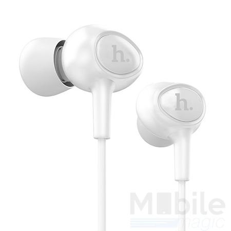 Hoco Pro In Ear Kopfhörer Headset 3.5mm mit Mikrofon und Fernbedienung WEISS – Bild 1
