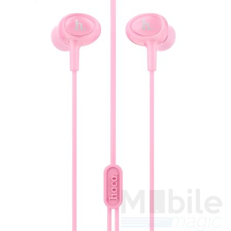 Hoco Pro In Ear Kopfhörer Headset 3.5mm mit Mikrofon und Fernbedienung PINK – Bild 2