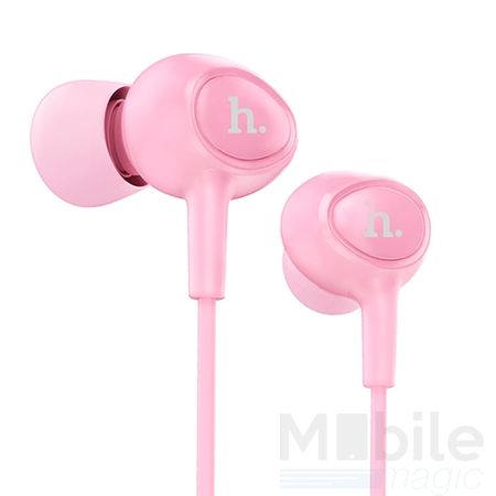 Hoco Pro In Ear Kopfhörer Headset 3.5mm mit Mikrofon und Fernbedienung PINK – Bild 1
