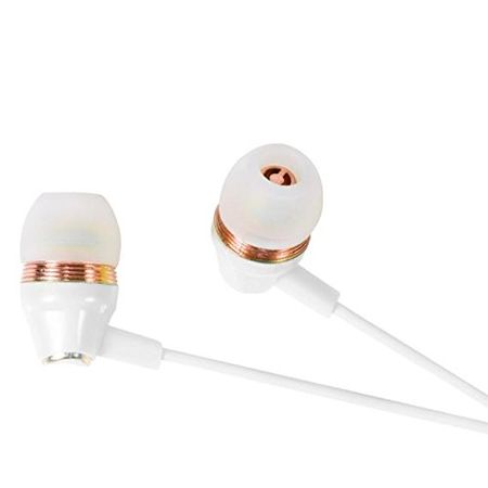 Hoco Basic In Ear Kopfhörer Headset 3.5mm mit Mikrofon und Fernbedienung WEISS – Bild 2