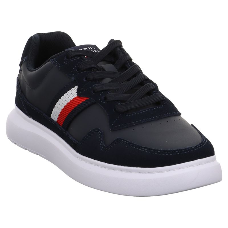Tommy Hilfiger | FM0FM04427 | Lightweight Leather Mix Cup Sneaker | blau