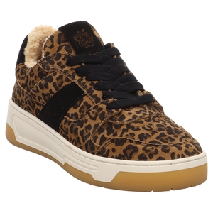 Apple of Eden | Perth | Velours Sneaker | Wollfutter | leoprint | braun