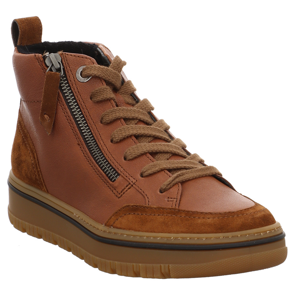 Cognac Paul Green Sneaker Leder Braun Sneaker Paul Green Stiefel