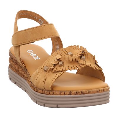 Gabor Comfort - 82.704.35 - Keilsandalette - Damen - sattel sattel | braun