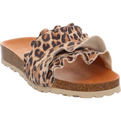 Verbenas Rocio Serraje Volante Leopardo Leopardo Pantolette leopardo grande | leoprint