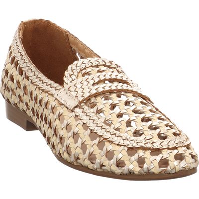 Gioseppo - WABASHA - geflochtene Leder Loafer - 79108-P-PLATINO - platin platin