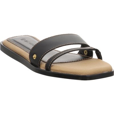 Hey Marly - HM10-0059 - Chic Canvas-Sand-Black - Pantolette sand | black | beige | schwarz