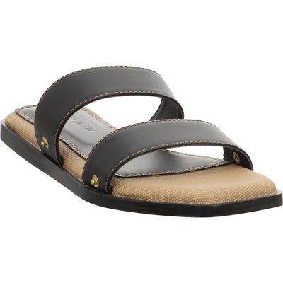 Hey Marly - HM10-0061 - Chic Canvas 2-Sand-Black - Pantolette sand | black | beige | schwarz