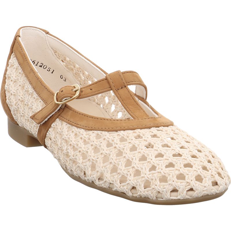 Paul Green 1143-000 Ballerina aus Nubukleder in Beige