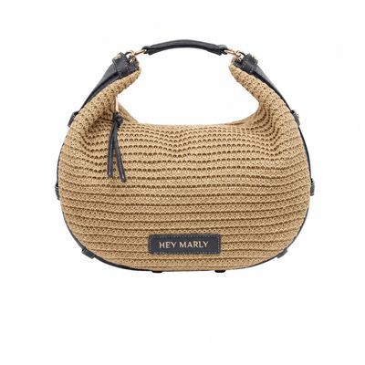 Hey Marly - Coastal Sister M-Sand-Black - HM61-2311-M - Tasche beige | schwarz