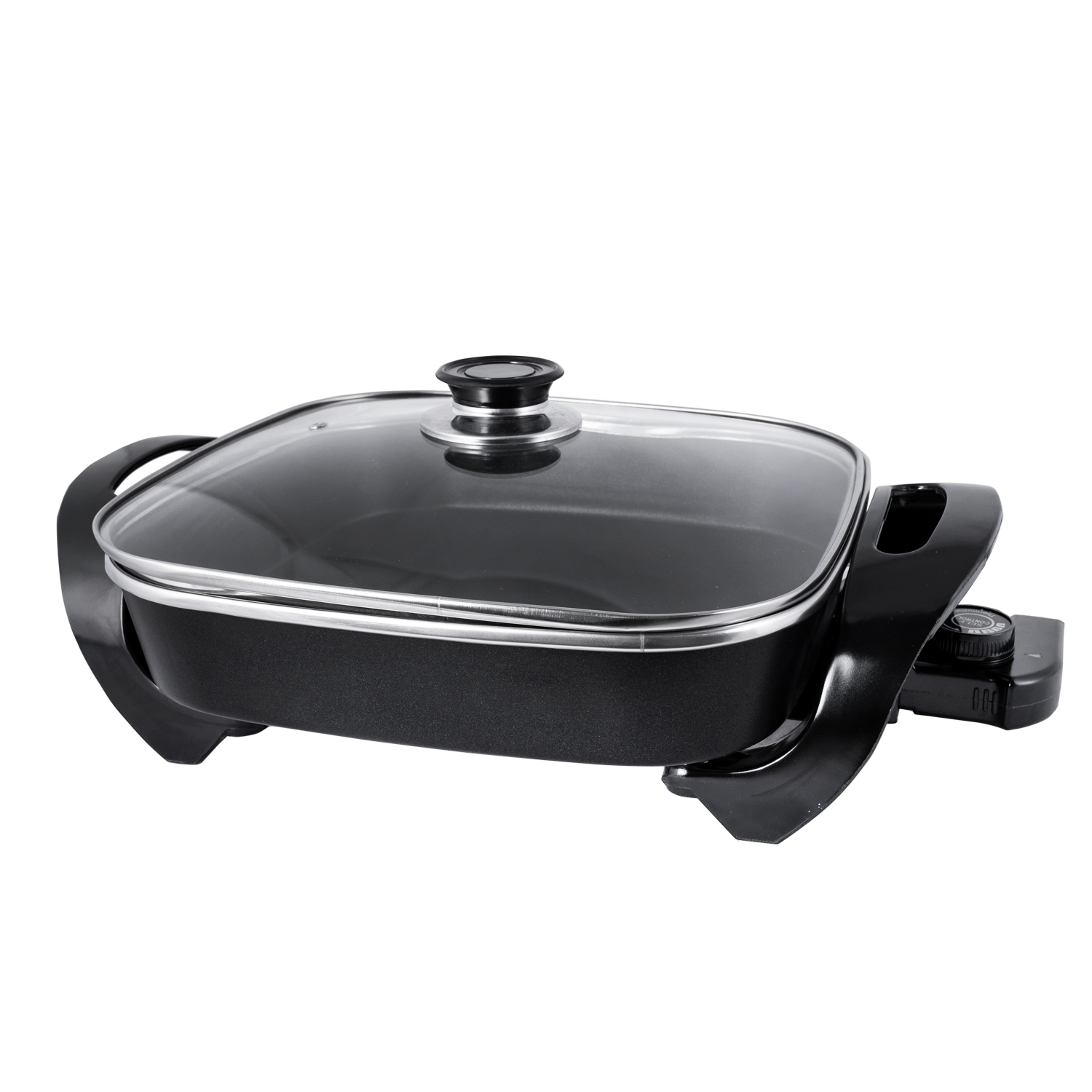 Pizza Pan Elektrisch Multifunktionspfanne Grillpfanne Schwarz Anti