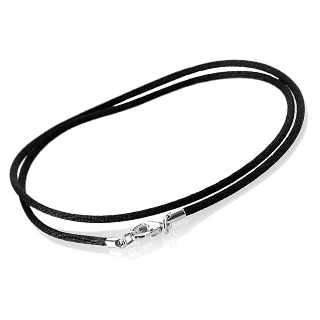 MATERIA Anhnger Delfin Fisch 925 Silber antik mit Halsband schwarz |  Materia Schmuck