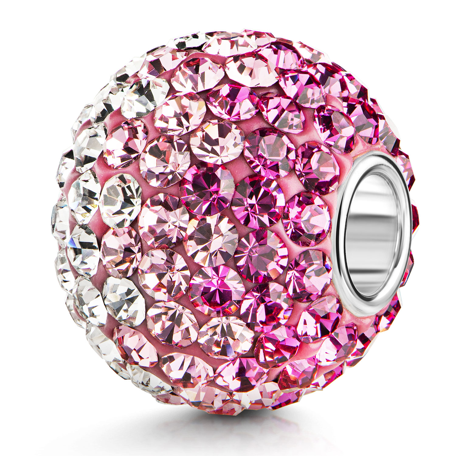 Andante-Stones 925 Silber Kristall Charm - Pavé Strass Bead Für Armband