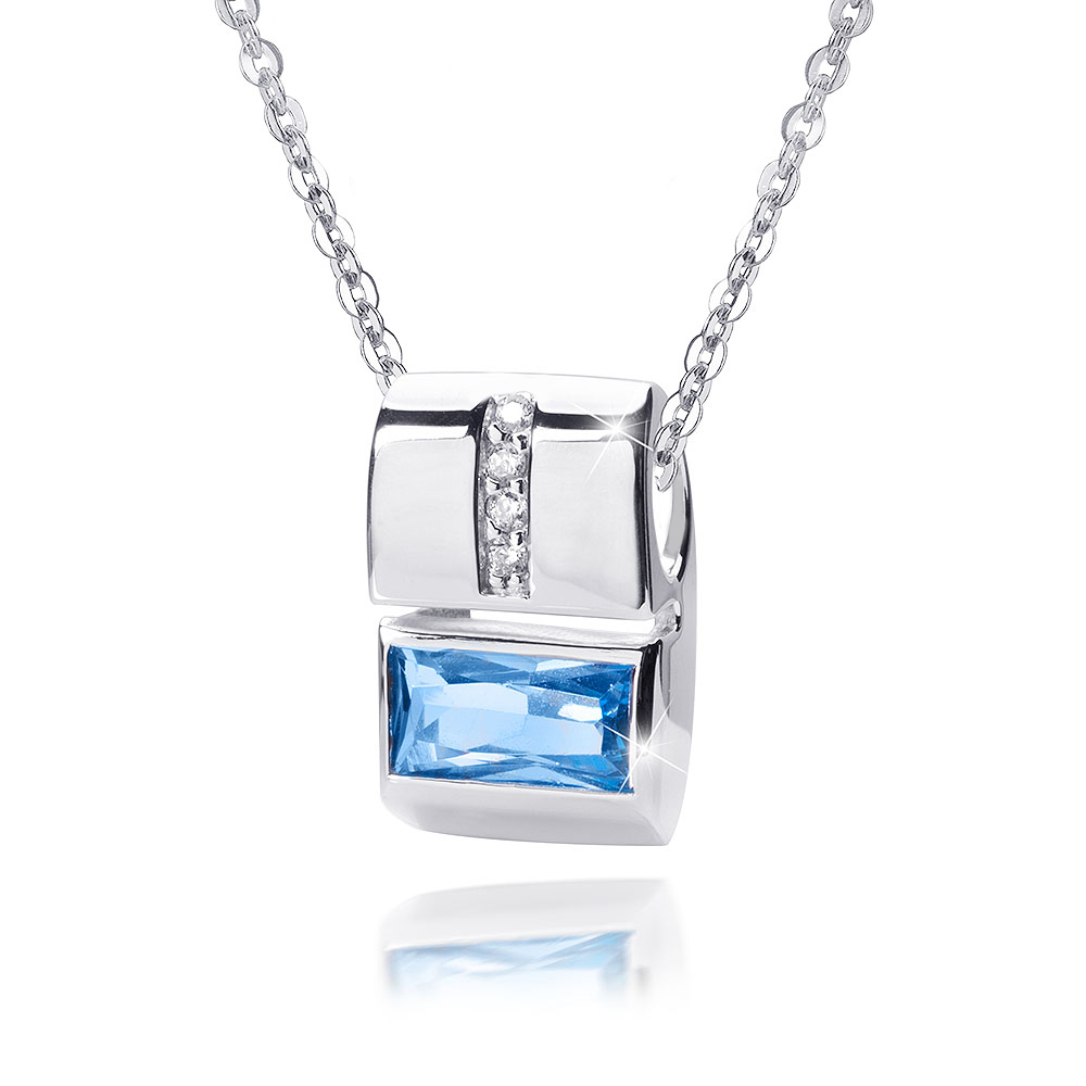 MATERIA By Matthias Wagner Colgante De Piedras Preciosas, Colgante Para Mujer, Plata 925 Rodiada, KA-274, Plata De Ley Piedras Preci