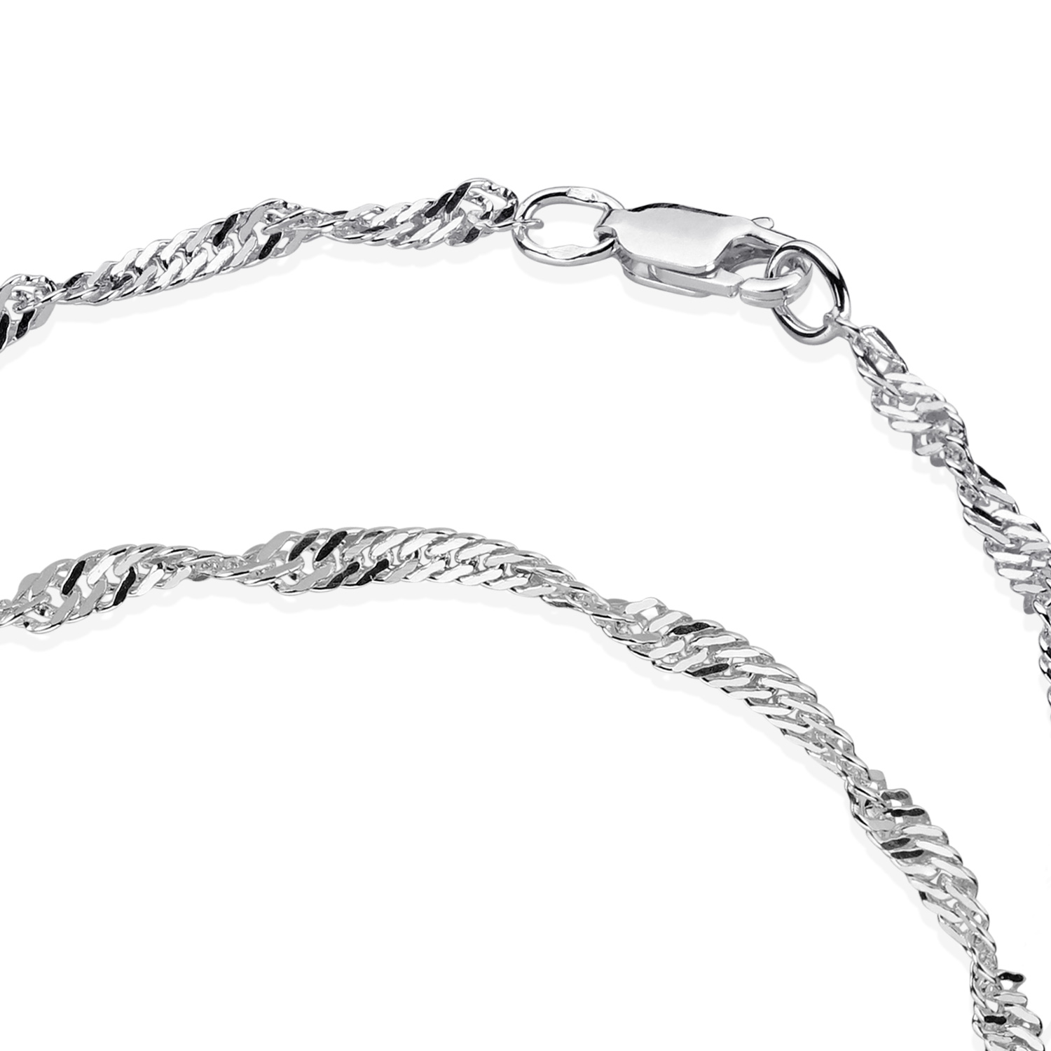 cm MATERIA 17 Materia - Schmuck 3mm | Damen Armkette Singapurkette Silber Armband 925 22