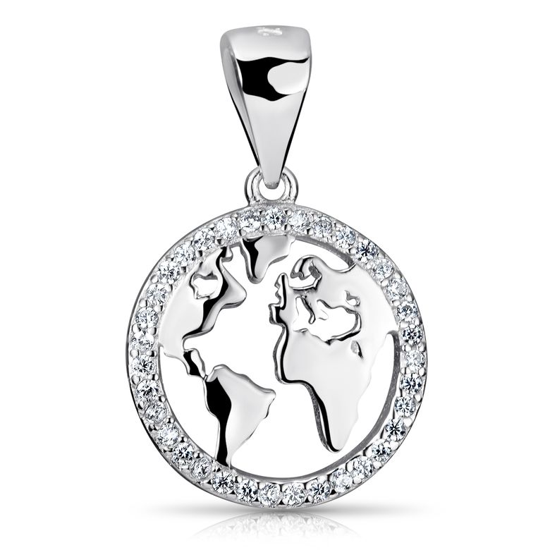 MATERIA Zirkonia Anhänger Blau 925 Sterling Silber Rhodiniert