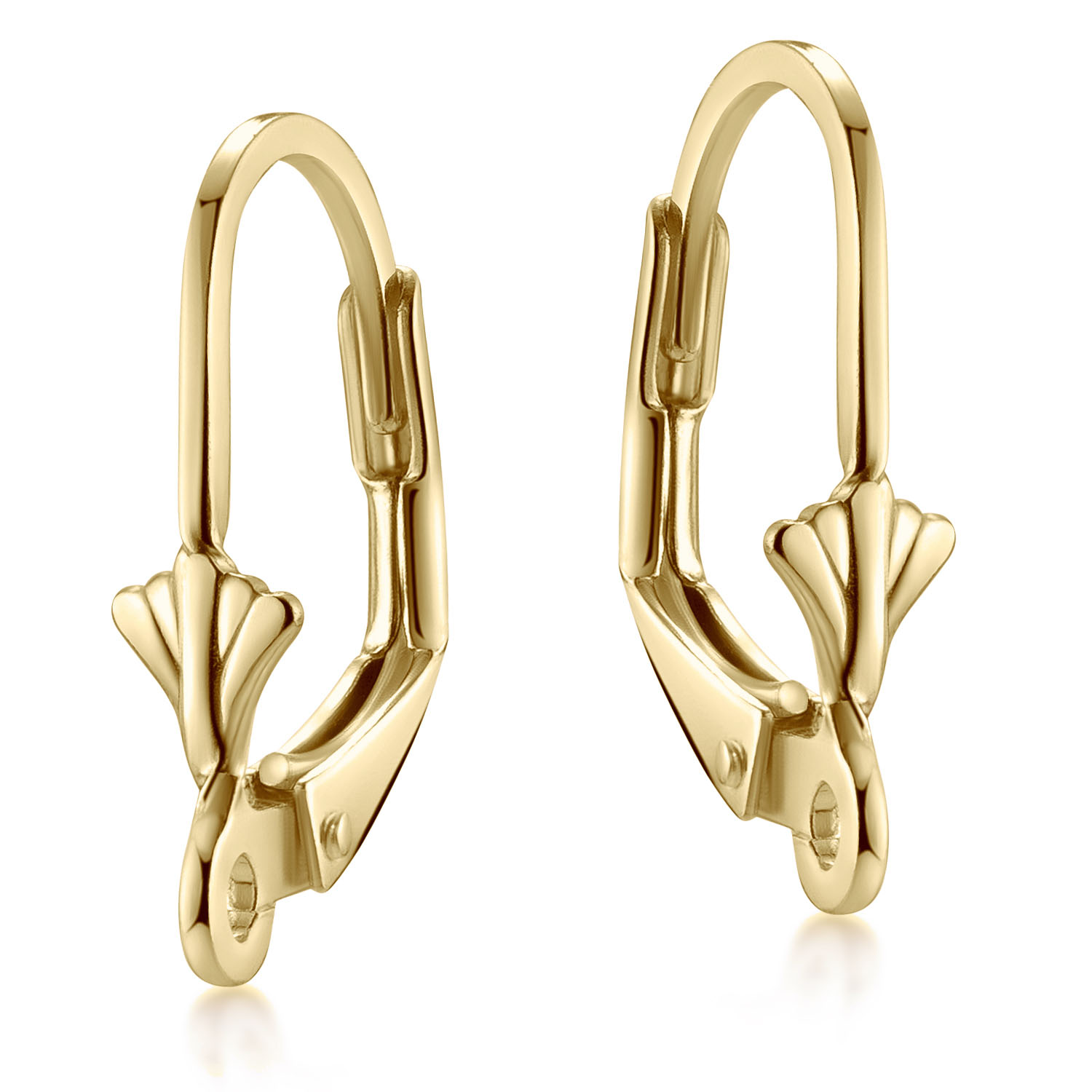 Gold Brisuren 925 Sterlingsilber vergoldet Schmuckzubehör Ohrringe