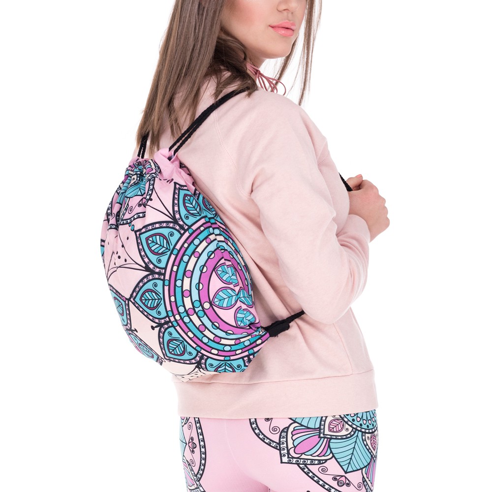 Modefreund Turnbeutel Sport Motiv Bag TrendPrints Gymsack Mandala Flowers