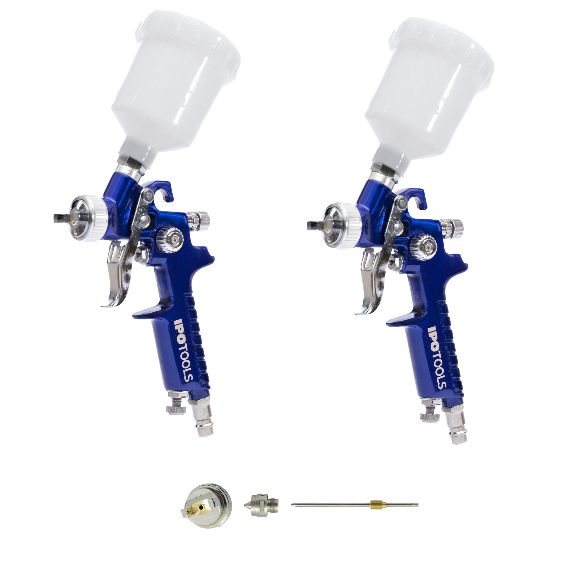 2 MINI HVLP Lackierpistole Spritzpistole Spraypistole 1,0mm & 0,8mm + 0