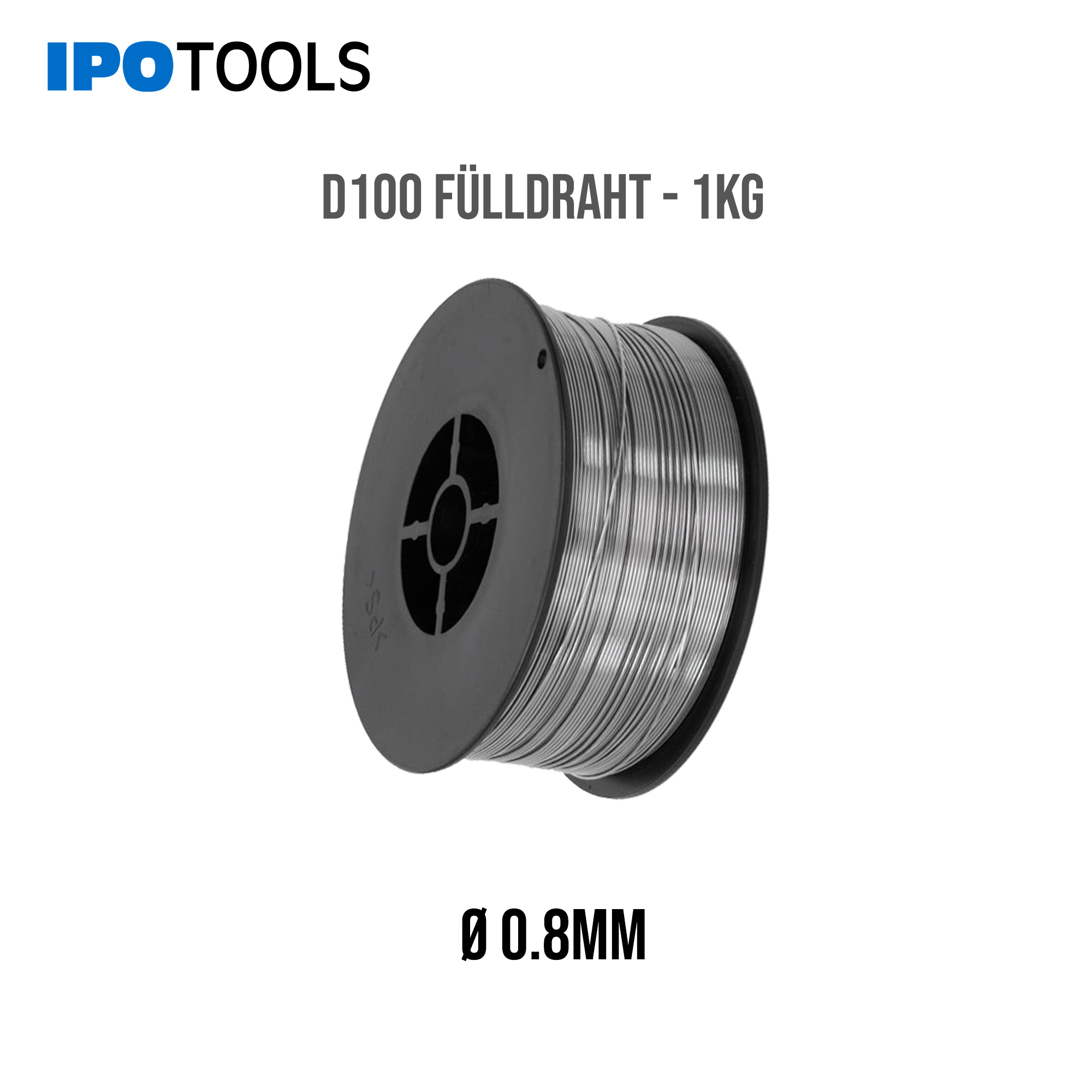 3× IPOTOOLS MIG MAG Fülldraht E71-1GS Schweißdraht 0,8 Mm D100 Rolle