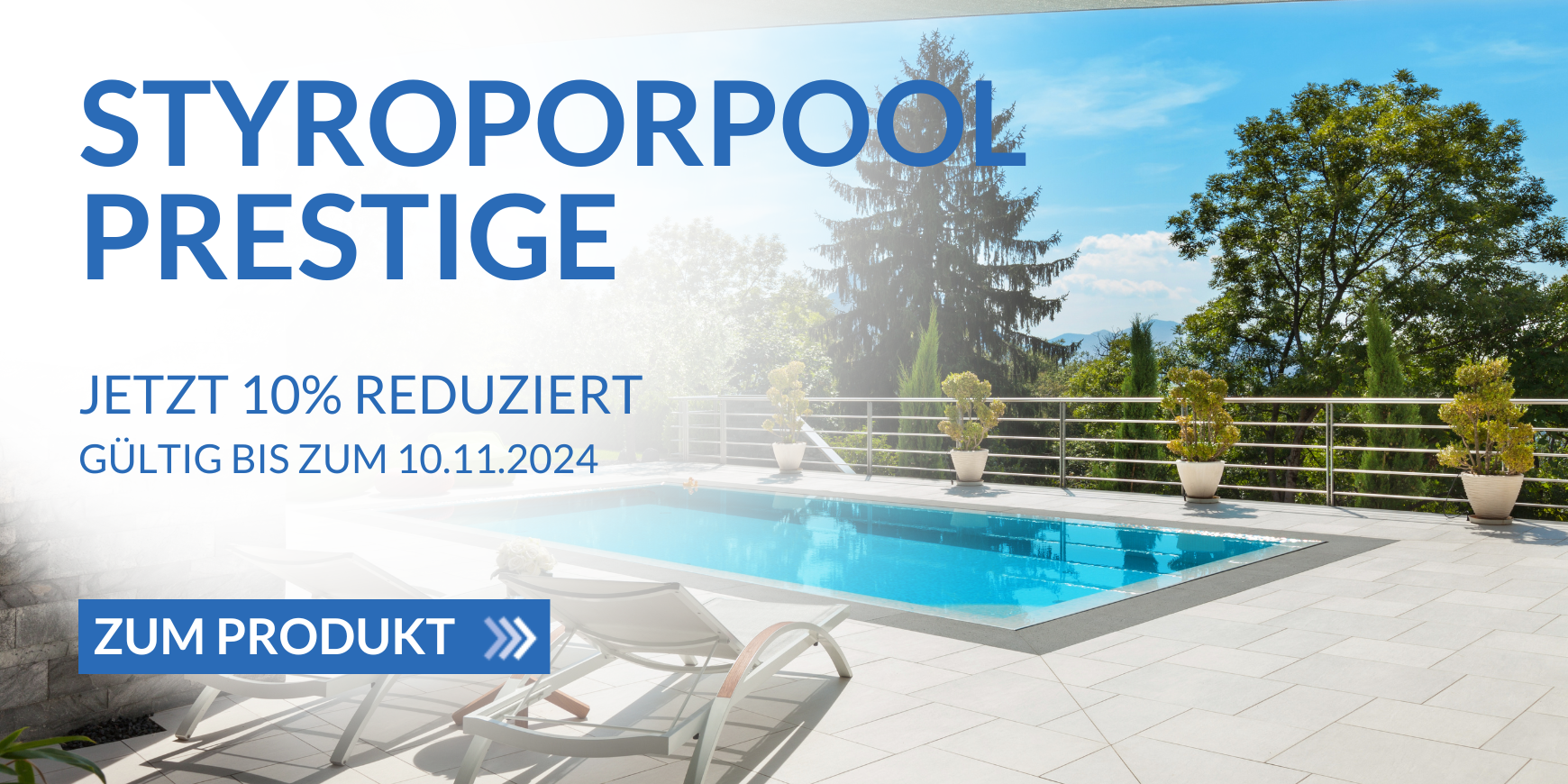 Styroporpool als Beispielbild abgebildet, durch Klick auf Bild zu Styroporbecken im Angebot, Aktuelles Angebot -10% Rabatt