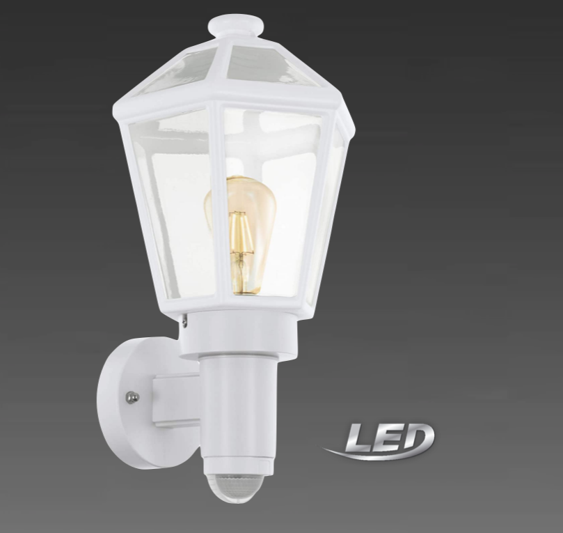 EGLO Lampe Leuchte Aussenleuchte Aussenlampe Weiß Bewegungsmelder 97256 |  plentyShop LTS
