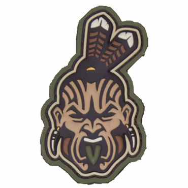 Mil-spec Monkey Naszywka Taktyczna Z Rzepem - Maori Warrior Head 1 