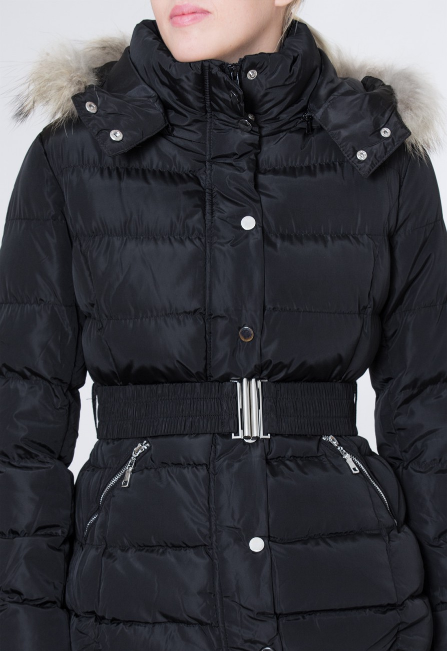 Winter jacket hot sale with belt