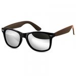 gloss black wood / silver mirrored
