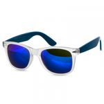 matt transparent blue / blue mirrored