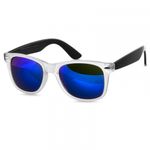 matt transparent black / blue mirrored