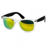 matt transparent black / gold mirrored