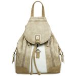 #15117 white beige backpack