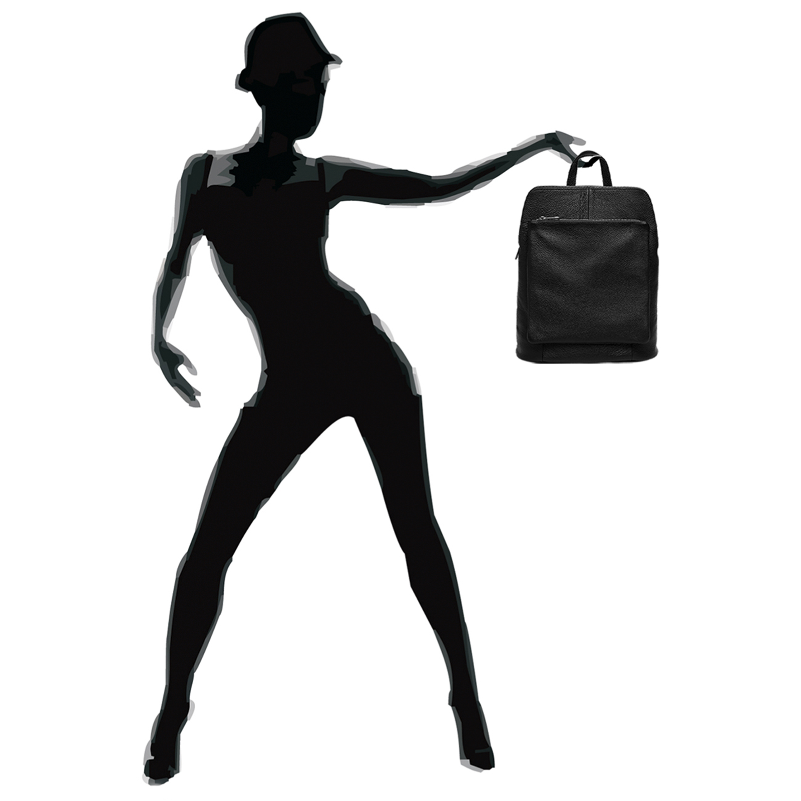 Caspar TL801 Damen 2in1 Rucksack Rucksacktasche aus echtem Leder Caspar TL801 Damen 2in1 Rucksack Rucksacktasche aus echtem Leder