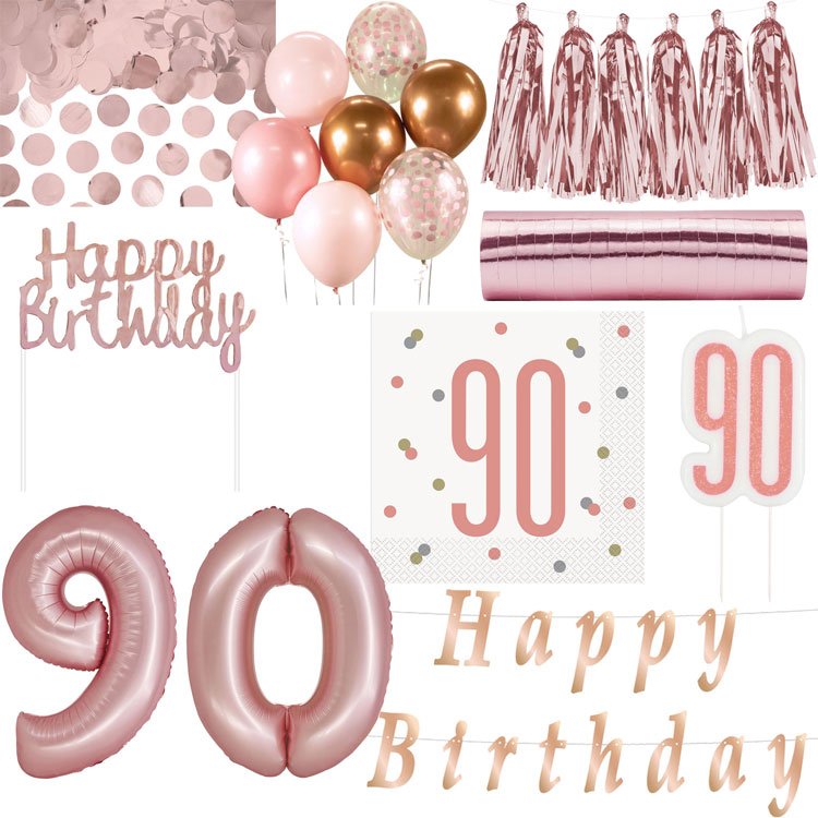 90. Geburtstag Partysets