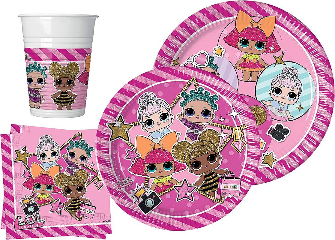 L.O.L. SURPRISE! Einweggeschirr-Set LOL Surprise Kinder Geburtstag Deko Set 36tlg 36 Tlg S0q7k0yp