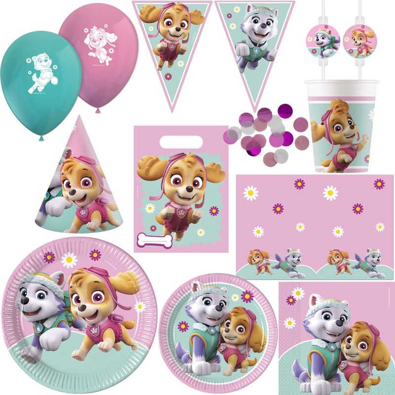 Skye en Everest maken een sneeuwpop kleurplaat | Paw patrol kleurplaten