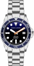 MARC & SONS Taucheruhr SPORT Countdown Lünette MOD MSD-045-18C-S MARC & SONS Taucheruhr SPORT Countdown Lünette MOD MSD-045-18C-S