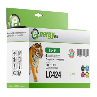 energy ink Tintenpatronen Multipack BB424 ersetzt Brother LC424VAL  