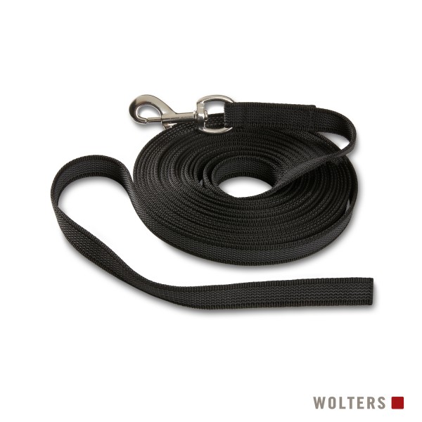 Wolters Test Avanti gummierte Schleppleine ohne Handschlaufe 5, 8 oder 12m  in schwarz oder orange | Dauerkauer
