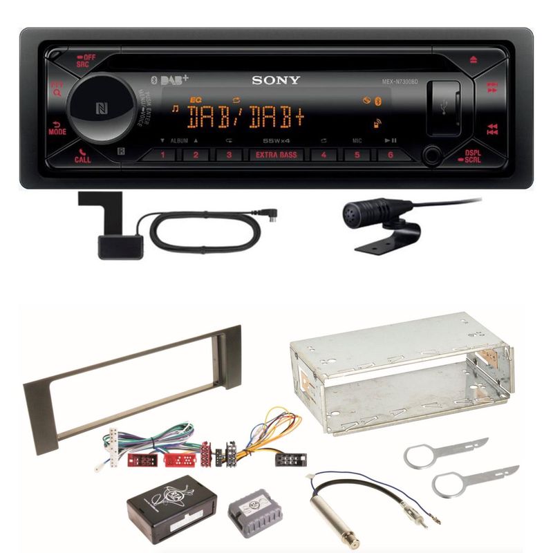 Sony MEX-N7300BD CD Bluetooth Digitalradio Autoradio Einbauset für Audi A4 B6 B7