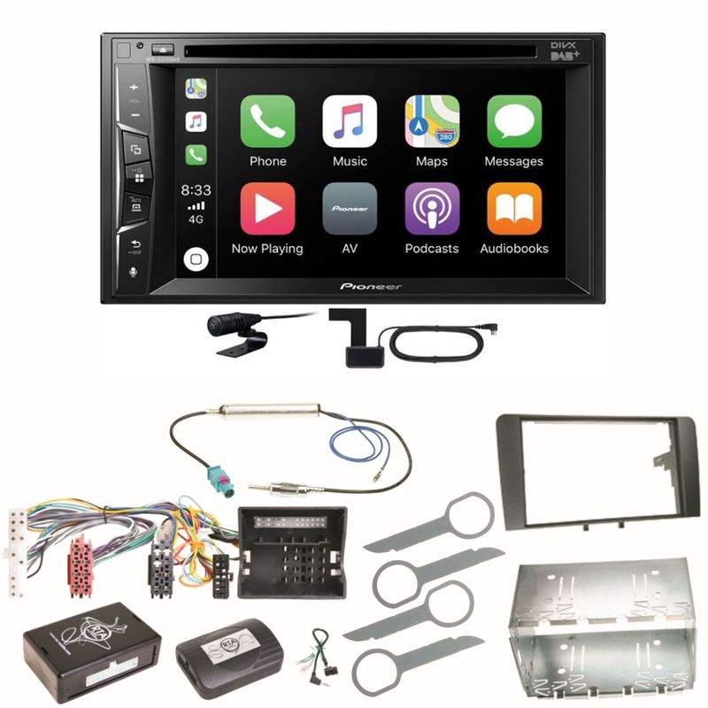 Pioneer AVH-Z3200DAB Carplay Bluetooth Digitalradio Einbauset für Audi A3 8P 8PA