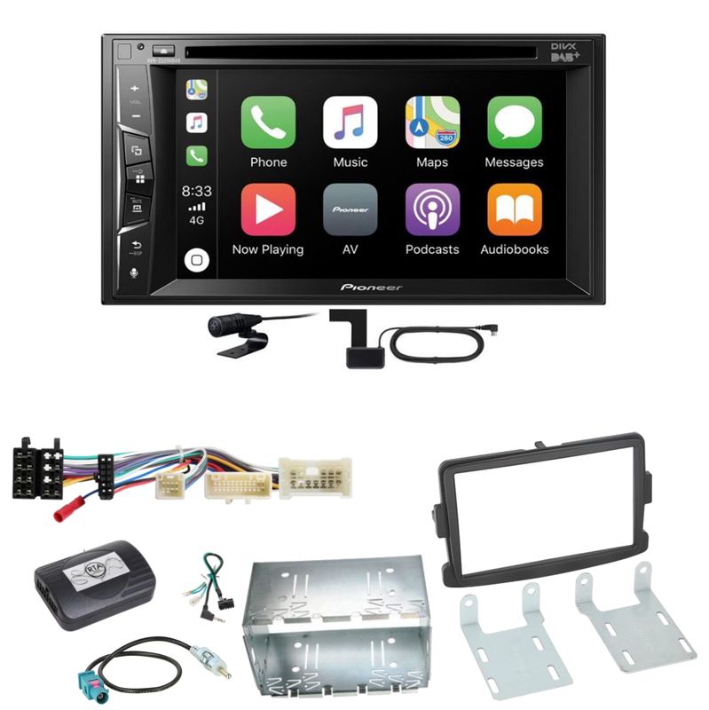 Pioneer AVH-Z3200DAB Carplay Bluetooth Einbauset für Dacia Duster Lodgy Logan